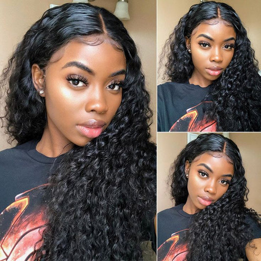 Lemoda Peruvian Water Wave Human Hair 4 Bundles with 13x4 Lace Frontal Wig - Lemoda Hair