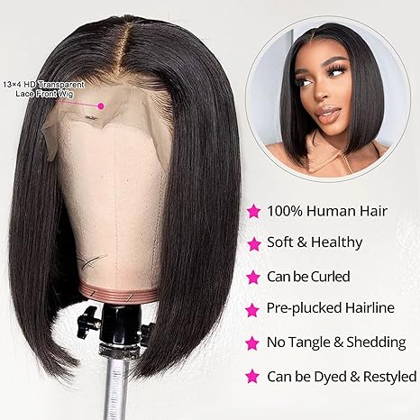 Lemoda Real HD Lace 180% / 250% Hair Density Virgin Human Hair 13x4 Lace Front Wig Bob Wig - Lemoda Hair