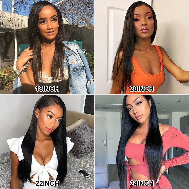 Lemoda Straight U part Wig Human Hair Wigs For Black Women Lemoda Brazilian Straight Hair Wig Can be permed and Dye