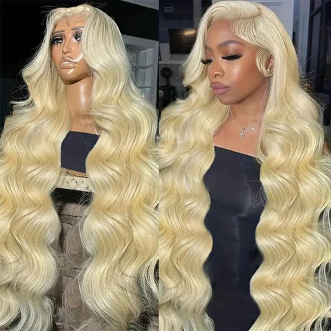 Lemoda 13x4 Full Lace Front Wig 613 Blonde HD Transparent Lace Body Wave Hair With Pre-plucked Natural Hairline