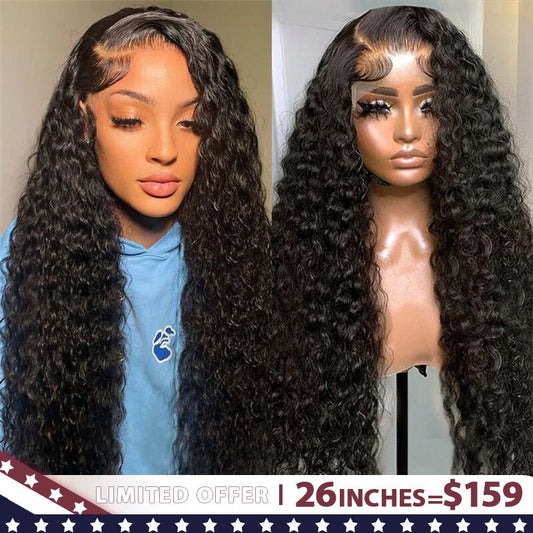 Live Exclusive Pricing Lemoda 13x6 Lace Frontal Wig Human Hair Deep Wave Pre Plucked Hairline 180% Density Virgin Human Hair - Lemoda Hair