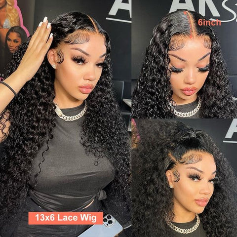 Live Exclusive Pricing Lemoda 13x6 Real HD Invisible Lace frontal Human Hair Wig 180% Full Density Water Wave - Lemoda Hair