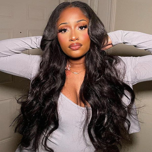 Live Exclusive Pricing Lemoda Body Wave 7x5 Lace Closure Glueless Wig Human Hair 180 Hair Density with Pre-pleached Knots