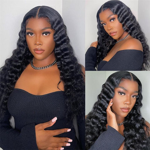 Loose Deep Wave Bundles Brazilian Hair 3 Bundles with 4x4 Lace Closure - Lemoda Hair