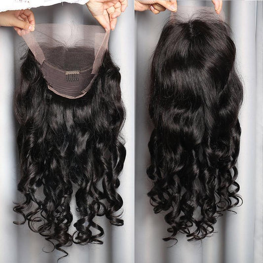 Loose Wave 13X4 Transparent Lace Front Wigs Indian Remy Human Hair Lace Wigs 180% Density - Lemoda Hair