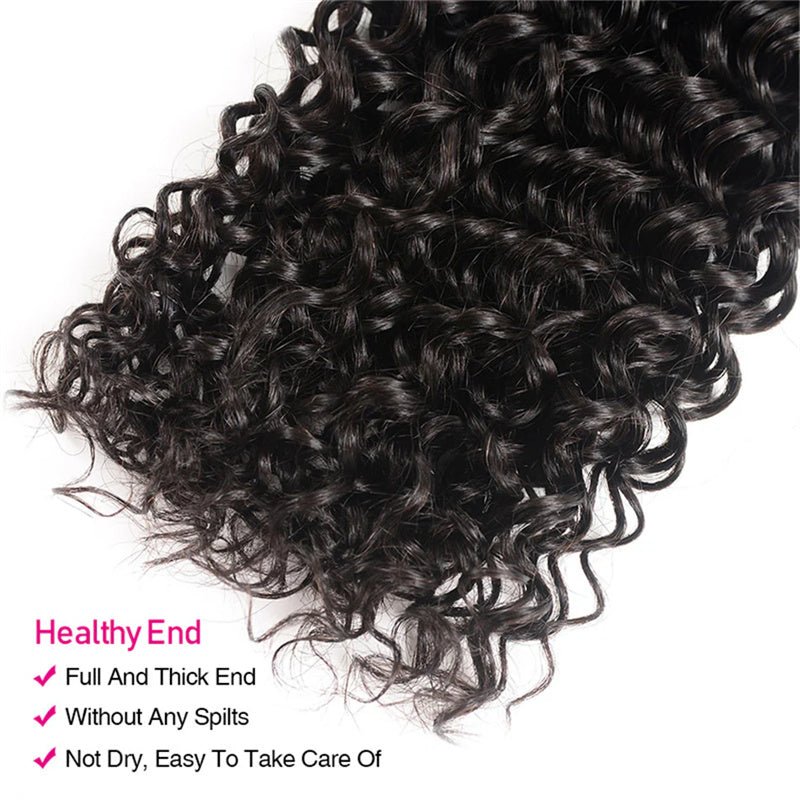 Malaysian Curly Wave Hair 3 Bundles With 4x4 Closure - Lemoda Hair