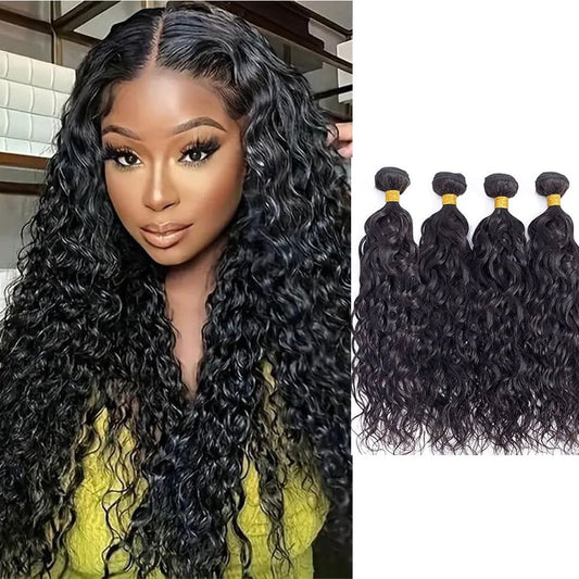 Malaysian Water Wave Human Hair 4 Bundles Remy Hair Extensions - Lemoda Hair