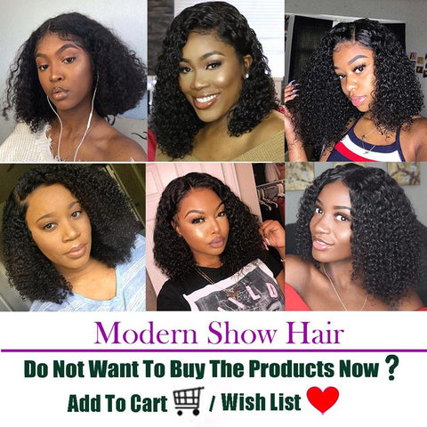 Modern Show Hair Short Brazilian Curly Bob Wigs Virgin Remy Human Hair Lace Front Wigs With Baby Hair For Sale-customer show