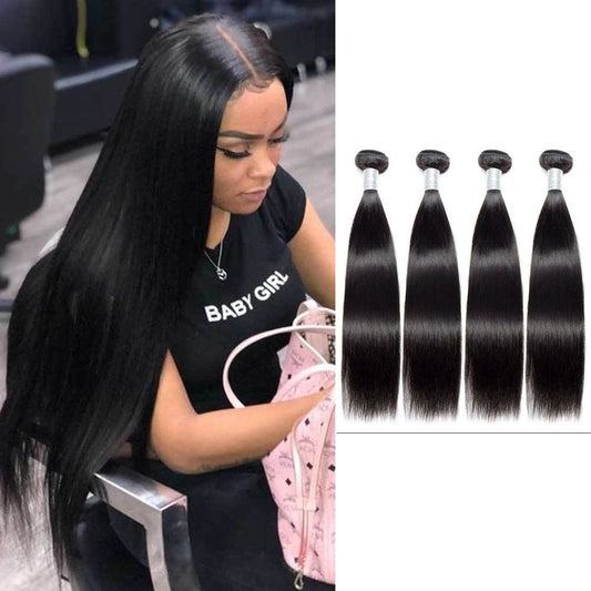 Peruvian Straight 4 Hair bundles 100% Virgin Human Hair - Lemoda Hair