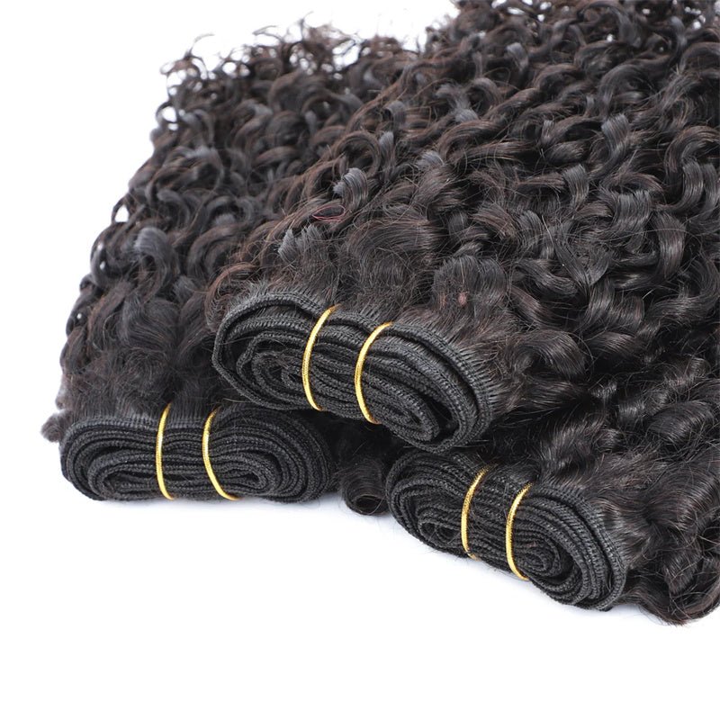 Pixie Curly 3 Bundles with 4x4 Lace Closure Indian Hair - Lemoda Hair