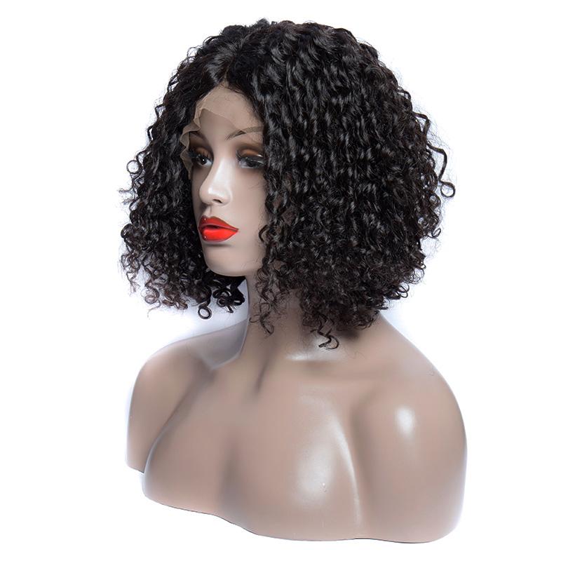 Short Bob Wigs Jerry Curly Human Hair Lace Front Wigs 180% Density Curly Wig - Lemoda Hair