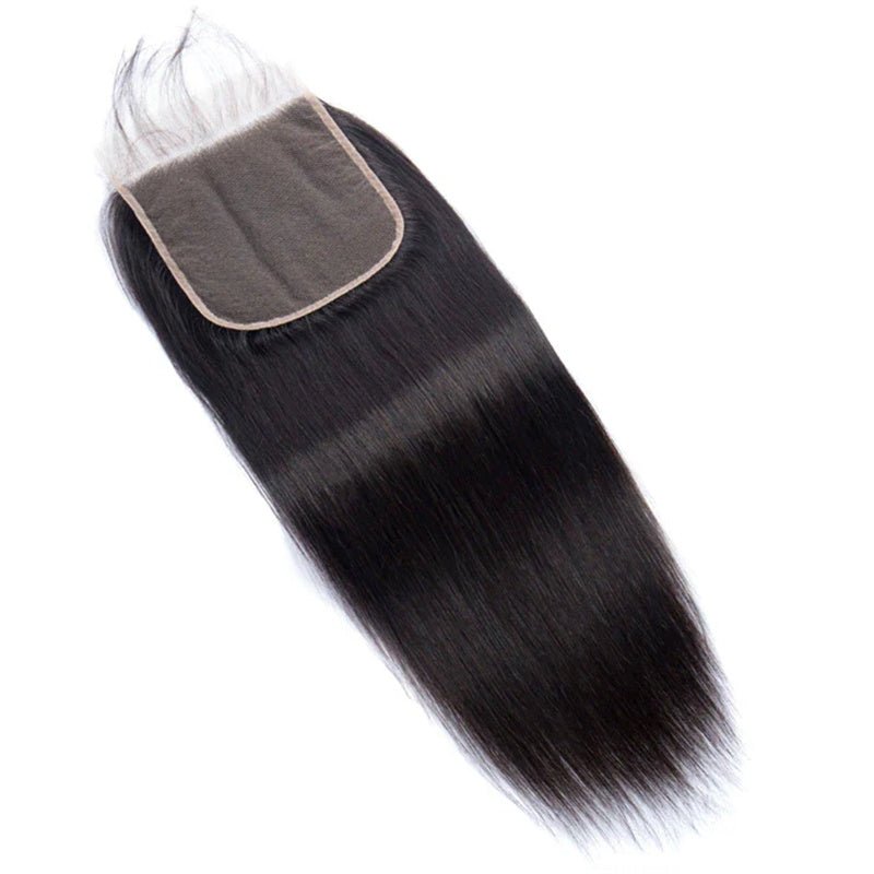 Straight Hair 4 Bundles with 4x4 Lace Closure 100% Human Hair - Lemoda Hair