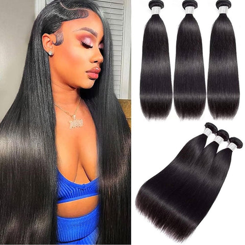 Straight Human Hair Bundles Remy Indian Hair Weave Bundles - Lemoda Hair