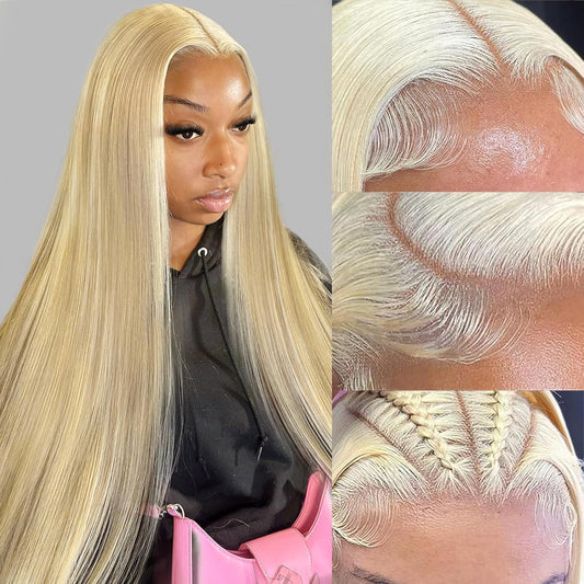 Lemoda 13x4 Full Lace Front Wig 613 Blonde HD Transparent Lace Body Wave Hair With Pre-plucked Natural Hairline