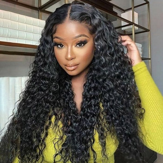 Lemoda Glueless Wig with Elastic Belt Water Wave Pre Cut Wear&Go 5x5 Transparent HD Lace Closure