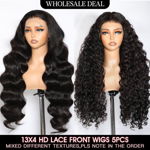 Wholesale | Lemoda 13x4 HD Lace Frontal Human Hair Wigs 5PCS - Lemoda Hair