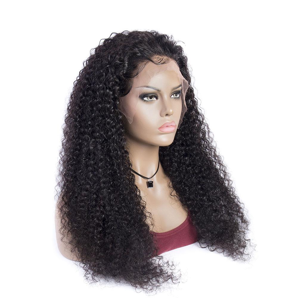 180% Densit Curly Lace Front Wig Human Hair 13x4 Lace Front