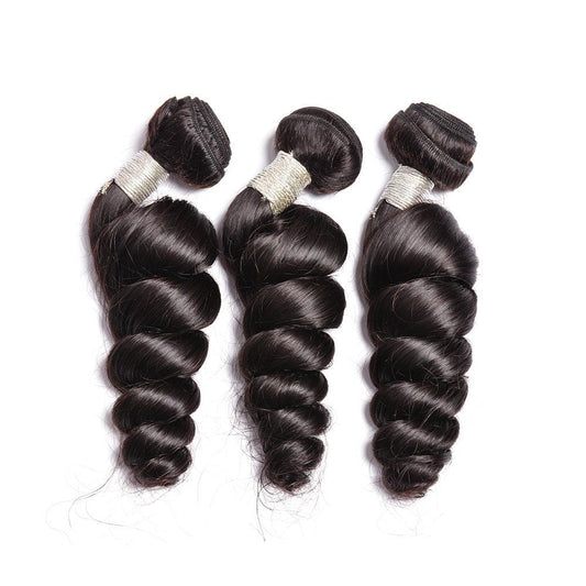 Lemoda Peruvian Virgin Hair Loose Wave 3 Bundles With 13x4 Frontal