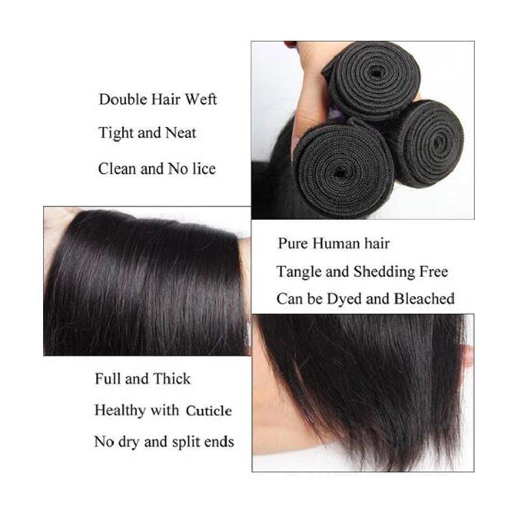 virgin hair 12A grade natural color bundles